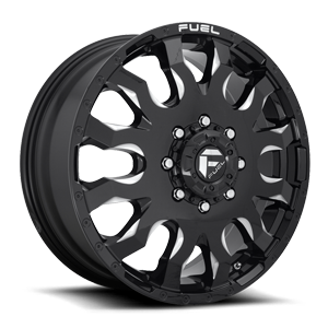 blitz dually front D673 gloss black and milled