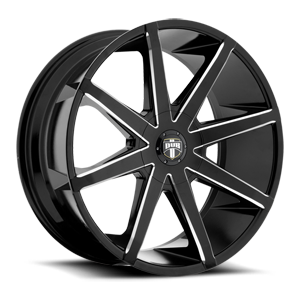 push S109 gloss black and milled