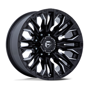 flame 8 D803 gloss black milled