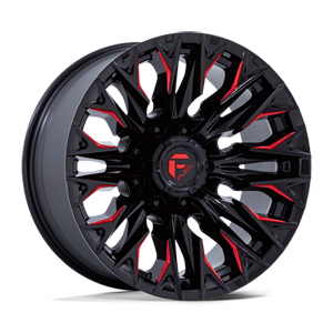 flame 8 D823 gloss black milled red