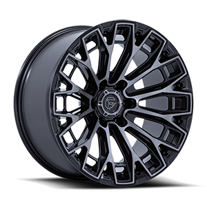 trax gloss black machined face dark tinted clear