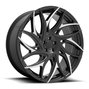 G.O.A.T. S259 gloss black with machined spoke