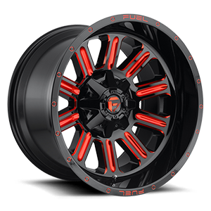 hardline D621 gloss black with candy red