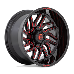 hurricane D808 gloss black milled red