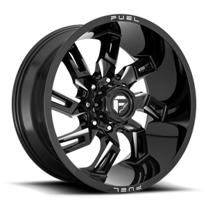 lockdown D747 gloss black and milled
