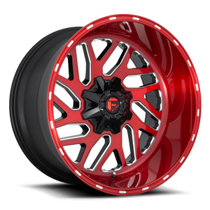triton D691 brushed candy red glass black milled