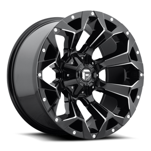 assault D576 gloss black and milled