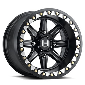 H309 alpha UTV beadlock full satin black milled