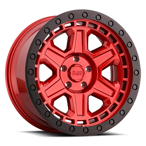 reno candy red with black lip edge and black bolts