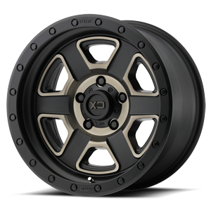 XD133 fusion off-road satin black machined with dark tint clear coat