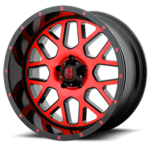 XD820 grenade satin black machined face with red tinted clear coat