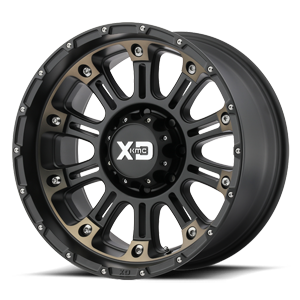 XD829 hoss II satin black machined with dark ting clear coat