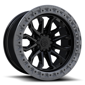 556BA satin black and anthracite ring
