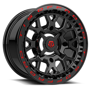 558 gloss black with red CNC milled accents