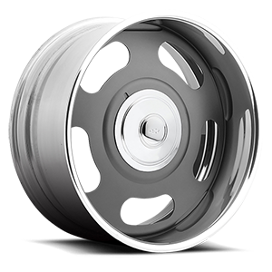 US Mags big slot US405 matte grey with chevy bow tie smoothie cap