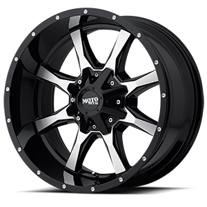 MO970 gloss black with machined face